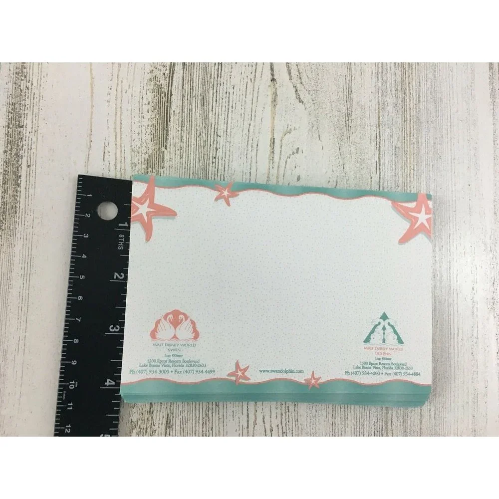 Vtg Walt Disney World Swan Dolphin Hotel Note Papers Stationery